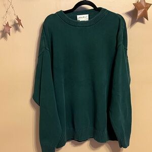 Eddie Bauer Mens green crew neck Sweater XXL TALL